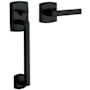 Baldwin Soho Sectional Entry Handle Set Kit with Interior Soho Lever Satin Black